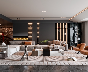 Modern A Living Room-ID:798755882