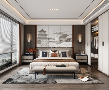 New Chinese Style Bedroom-ID:843179942
