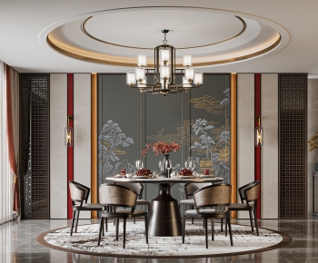 New Chinese Style Dining Room-ID:892632014