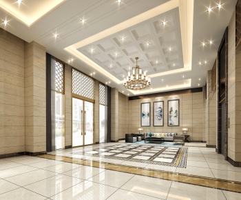 New Chinese Style Lobby Hall-ID:424010892