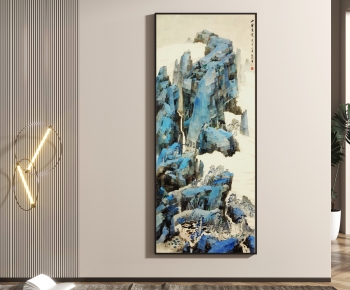新中式山水抽象挂画-ID:436743972