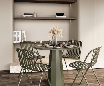 Modern Nordic Style Dining Table And Chairs-ID:196479087
