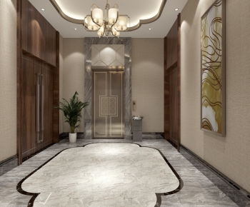 Chinese Style Office Elevator Hall-ID:880255943