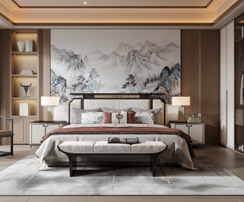 New Chinese Style Bedroom-ID:907205108