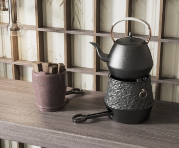 新中式茶炉茶壶摆件组合-ID:602236036