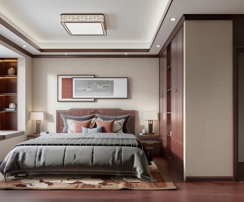 New Chinese Style Bedroom-ID:388036012