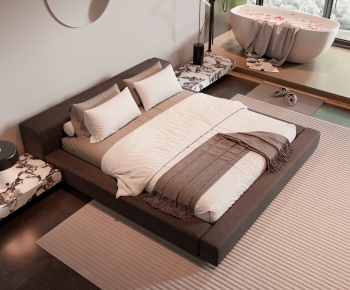 Modern Double Bed-ID:234539033