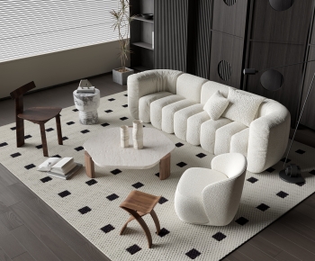 Modern Wabi-sabi Style Sofa Combination-ID:929507975