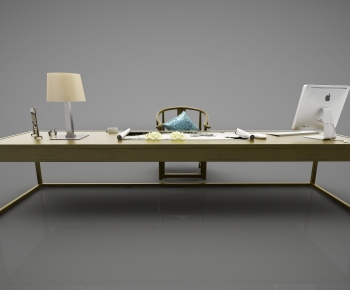 New Chinese Style Computer Desk And Chair-ID:532001026