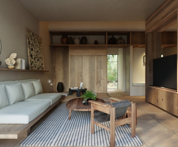 Wabi-sabi Style A Living Room-ID:181699996