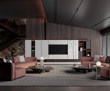 Modern A Living Room-ID:504286053