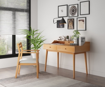 Nordic Style Computer Desk And Chair-ID:281946904