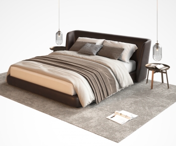 Modern Double Bed-ID:651638989