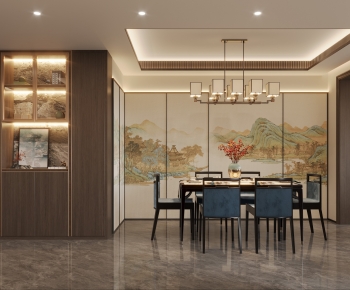 New Chinese Style Dining Room-ID:794574989