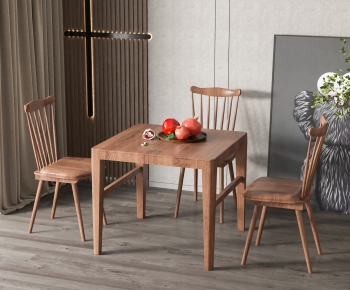 Modern Dining Table And Chairs-ID:437448981