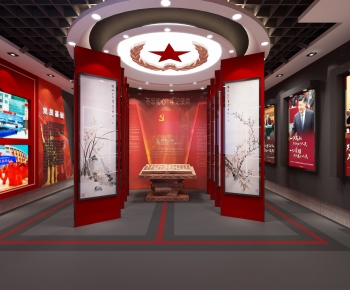现代党建红色革命展厅-ID:292830942