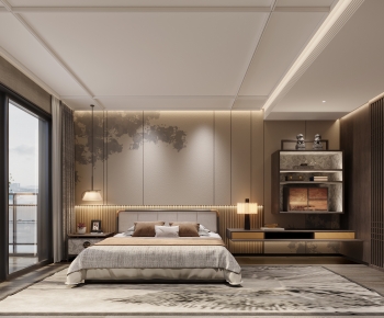 New Chinese Style Bedroom-ID:863063104