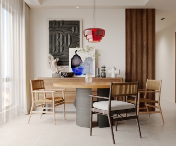 Modern Wabi-sabi Style Dining Room-ID:778980023