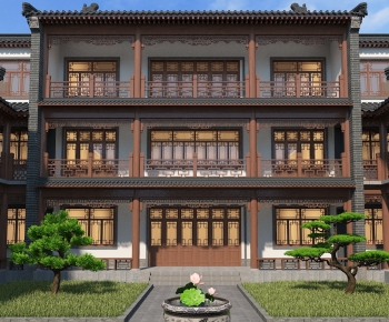 Chinese Style Building Appearance-ID:237315898