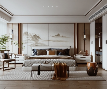 New Chinese Style Bedroom-ID:965303903
