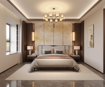 New Chinese Style Bedroom-ID:733879094