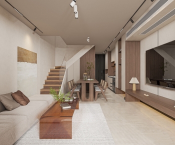 Modern Wabi-sabi Style A Living Room-ID:175549988