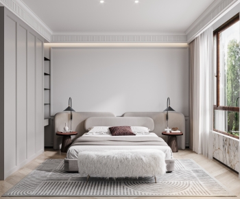 Modern French Style Bedroom-ID:399250987