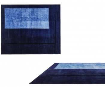 现代简约蓝色地毯-ID:994191887