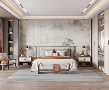 New Chinese Style Bedroom-ID:614171077