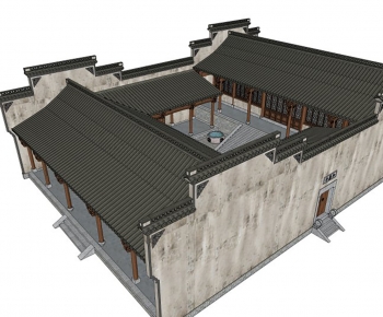 Chinese Style Building Appearance-ID:590400719
