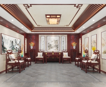 Chinese Style A Living Room-ID:229593049