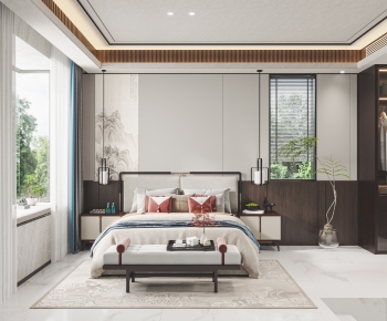 New Chinese Style Bedroom-ID:218348035