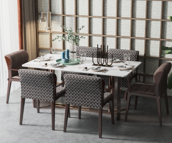 New Chinese Style Dining Table And Chairs-ID:120961902