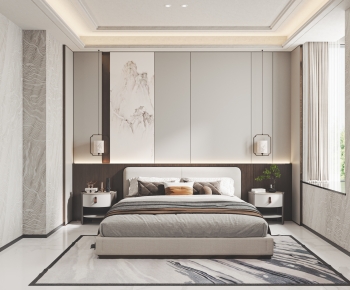 New Chinese Style Bedroom-ID:113033064