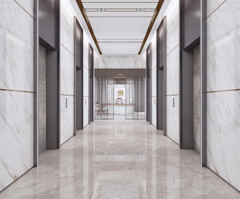 Modern Office Elevator Hall-ID:166099133