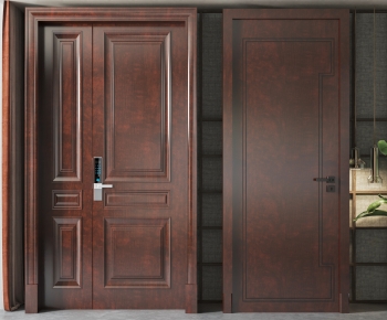 New Chinese Style Unequal Double Door-ID:311316976