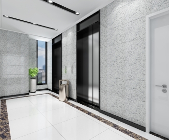 Modern Office Elevator Hall-ID:409750941