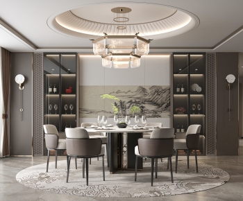 New Chinese Style Dining Room-ID:756237981