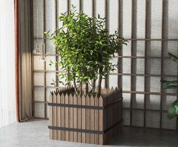 Modern Potted Green Plant-ID:390182973