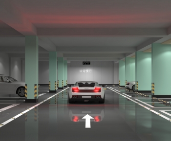 Modern Underground Parking Lot-ID:224689011