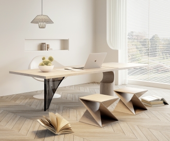 Modern Computer Desk And Chair-ID:847348939