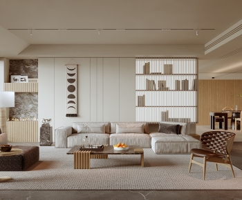 Modern Wabi-sabi Style A Living Room-ID:716538917