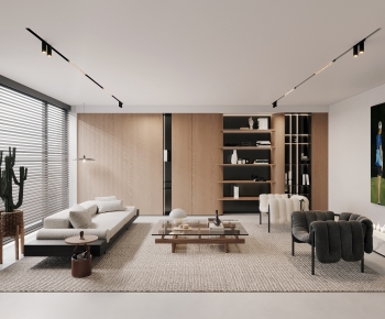 Modern Wabi-sabi Style A Living Room-ID:102790122