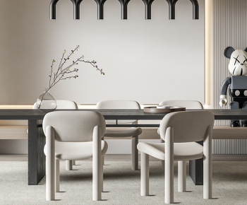 Modern Wabi-sabi Style Dining Table And Chairs-ID:177373899