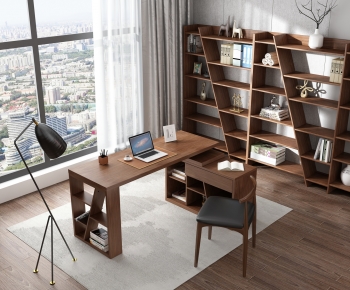 Nordic Style Computer Desk And Chair-ID:178008082