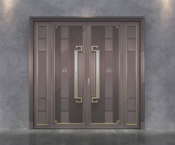 New Chinese Style Double Door-ID:470531017