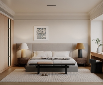 Wabi-sabi Style Bedroom-ID:727530964