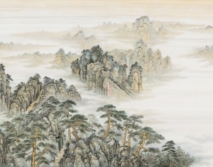 新中式五岳独尊壁画-ID:5614945