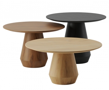 现代实木圆形餐桌-ID:461761003