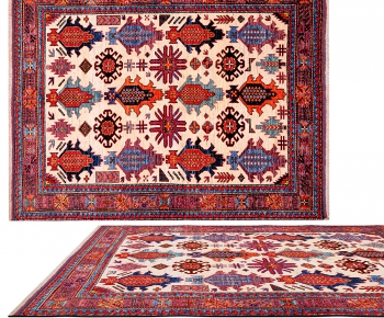 美式花纹地毯-ID:148852114